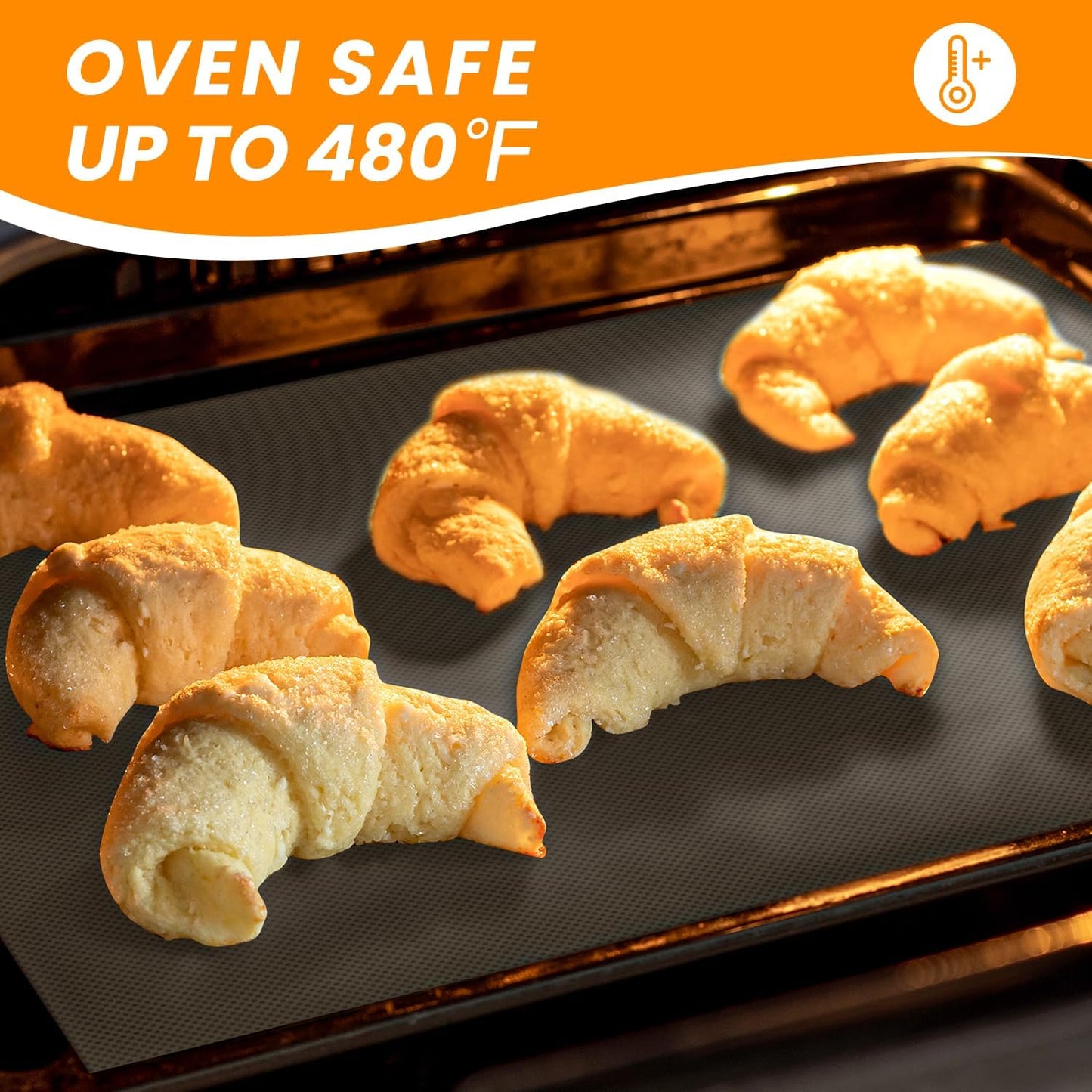 Silicone Baking Mat Roll -Cut to Size Silicone Mat - Non-Stick Pastry Mat for Dough Rolling, Non-slip Silicone Mat for Kitchen Counter, Reusable Air Fryer Linner, Oven Liner, Freeze Dryer Mat