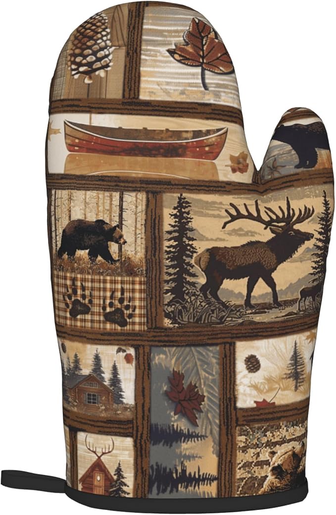 Rustic Lodge Pot Holders and Oven Mitts - Image 8