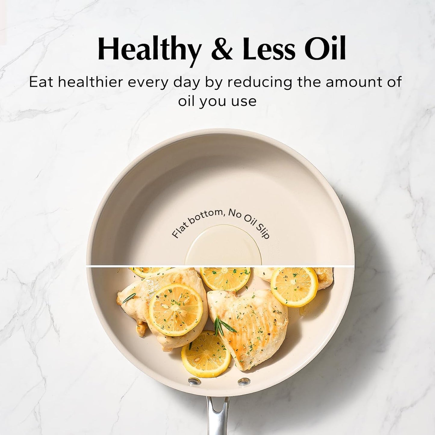 Redchef Nonstick Frying Pan Skillet, Ceramic Non-Stick Saute Pans, 9.5 inch Cooking Fry Pan with Stay Cool Handle, All Stovetops (Gas, Electric & Induction), Dishwasher/Oven Safe, PFAS-Free, Non Toxic