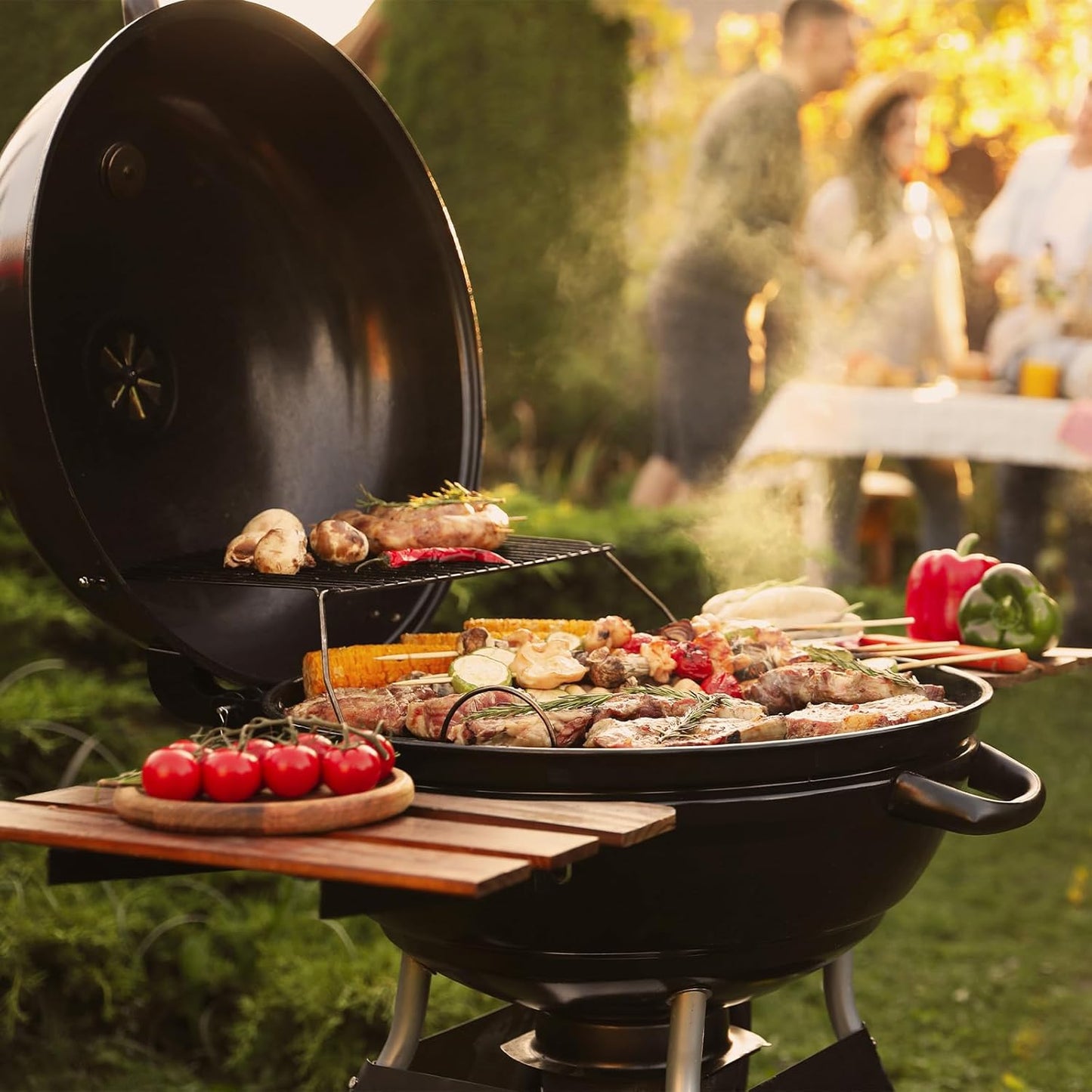 uxcell Round Cooking Rack with Legs, Dia 10.4 Inch 304 Stainless Steel Barbecue Grill for Cooking Baking Barbecue Air Fryer Racks, Silver