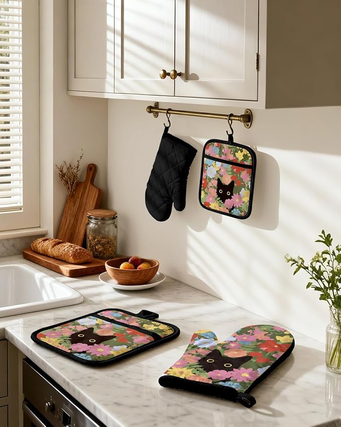 Miss Adola Cotton Oven Mitts and Pot Holders Sets - Image 2