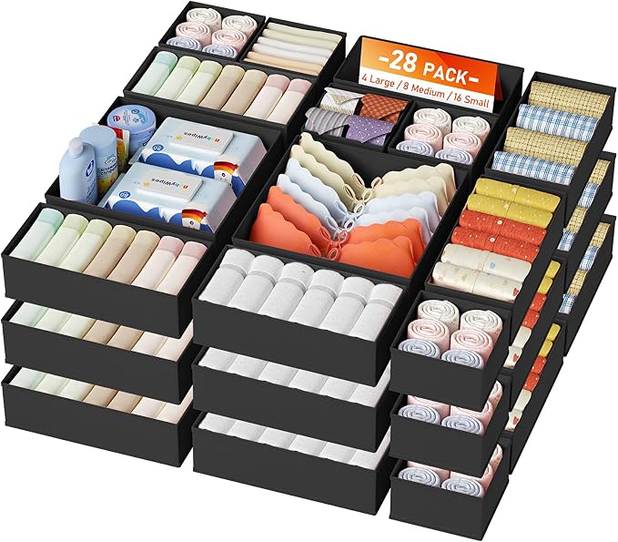 DIMJ Drawer Organizer Clothes, Foldable Closet Organizers and Storage, Fabric by DiMJ