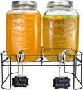 2 Gallon Larger Glass Drink Dispenser by HENABLE