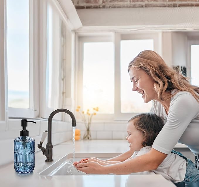 JASAI 18Oz Blue Soap Dispenser - Image 4