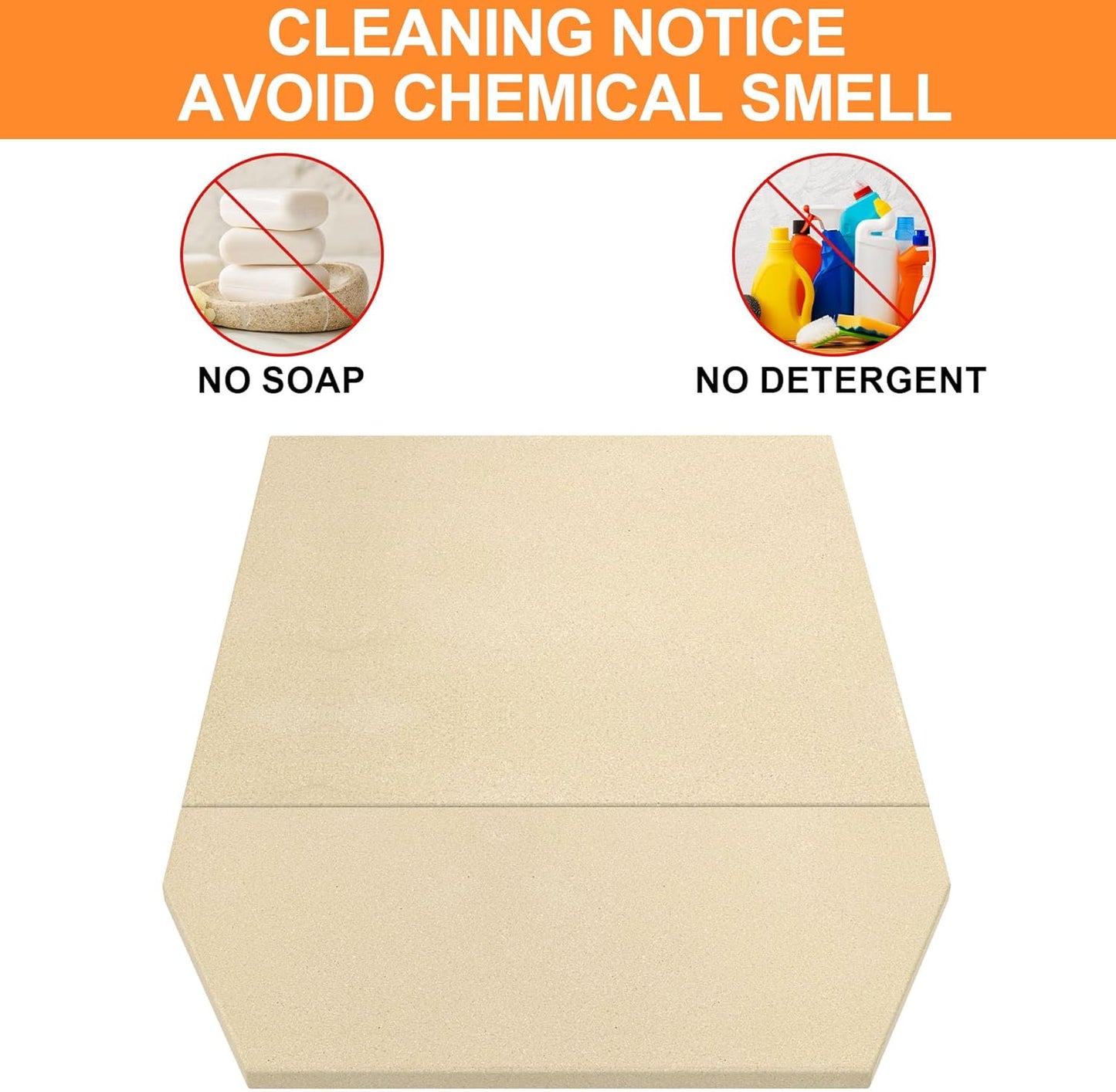 SafBbcue Cordierite Stone Baking Board for Ooni Karu16 Pizza Oven - Superior Quality for Pizza Lovers and Cooking Enthusiasts! Ideal Gift for Fathers and Husbands, Beige