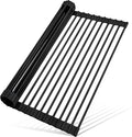 MERRYBOX 20.5" x 13" Roll Up Dish Drying Rack Silicone Wrapped Over The Sink by MERRYBOX