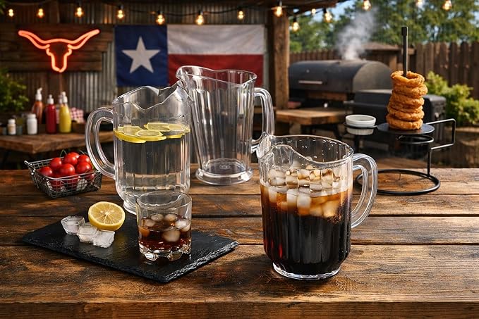 New Star Foodservice Commercial Polycarbonate Water Pitcher, 60 oz - Image 2