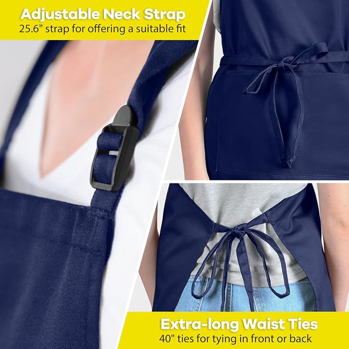 ROTANET Extra Large Apron for Men Adjustable Bib Aprons - Image 5