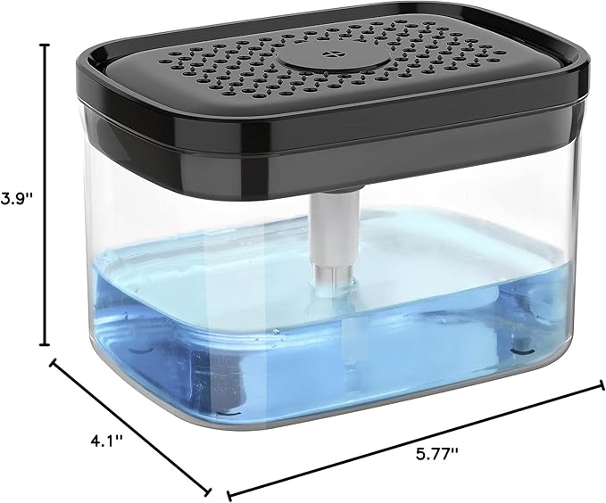 MR.SIGA Dish Soap Dispenser for Kitchen, 2 in 1 Premium Sponge Holder, - Image 7