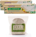 100% Compostable Sandwich Zip Bag | ECO-Friendly Food Storage Bags | Freezer Bag | Plant-Based BPA-free | Seal well for Fruit,Food and Snack (2, Medium)