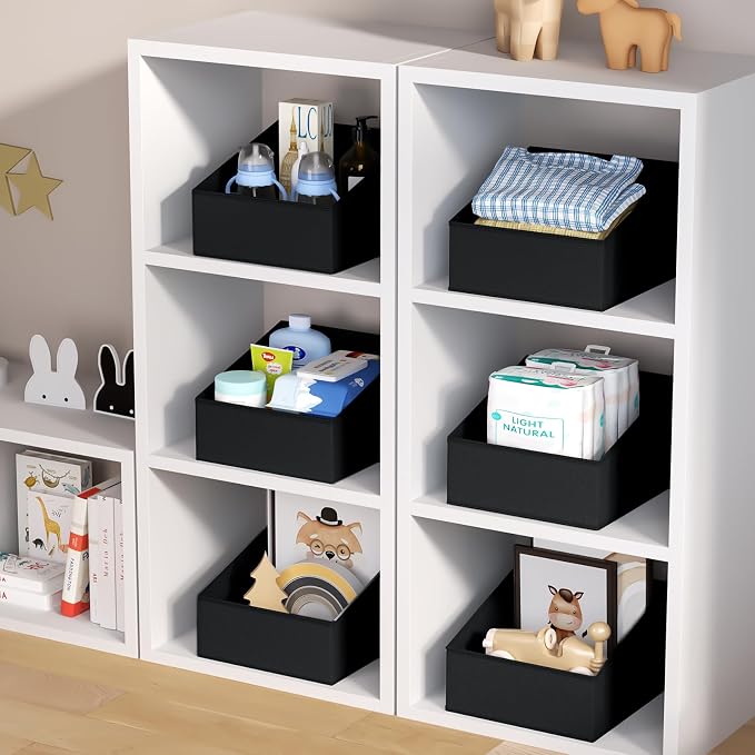 DIMJ Trapezoid Storage Bins for closet shelves, Closet Organzier Bins - Image 4