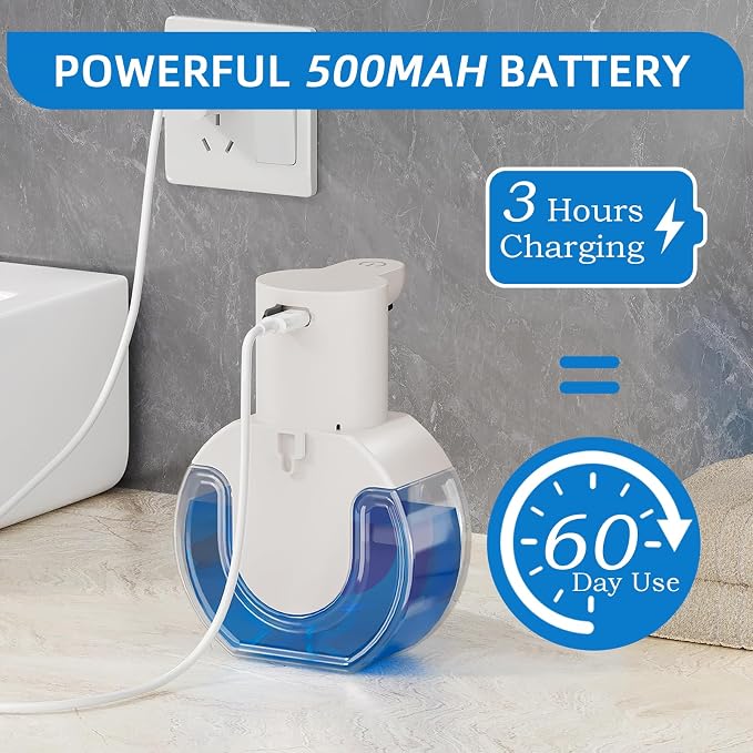 Automatic Soap Dispenser Touchless, Rechargeable Foaming Soap Dispenser - Image 7