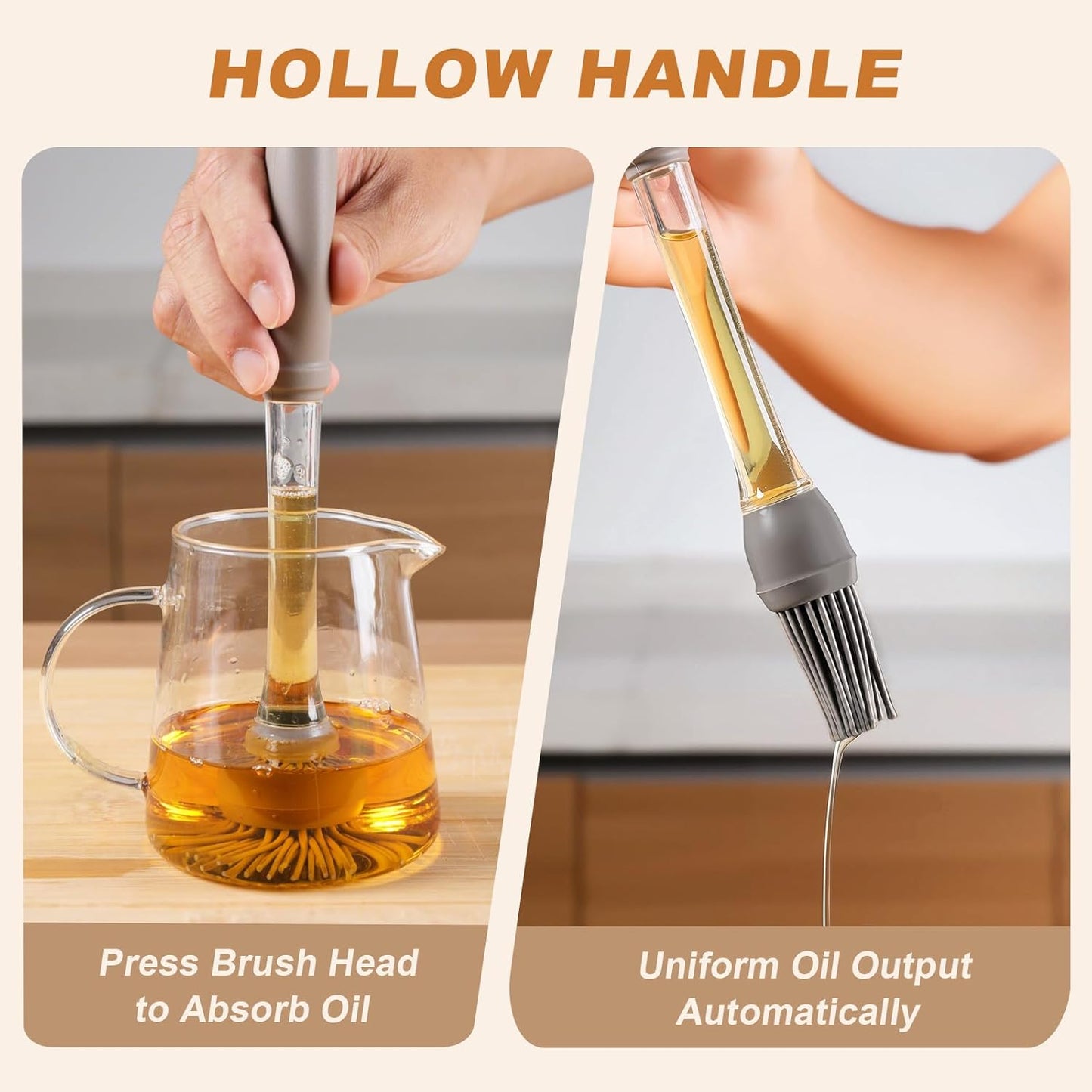 4Pack Basting Brush for Cooking,Heat Resistant Silicone Pastry Brushes,Spread Oil Sauce Butter Food Brush for Cooking/BBQ/Baking,Grilling Tool Kitchen Gadget Home Outdoor Use