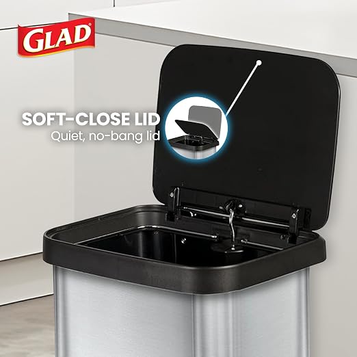 Glad GLD-74506 Stainless Steel Step Trash Can - Image 4