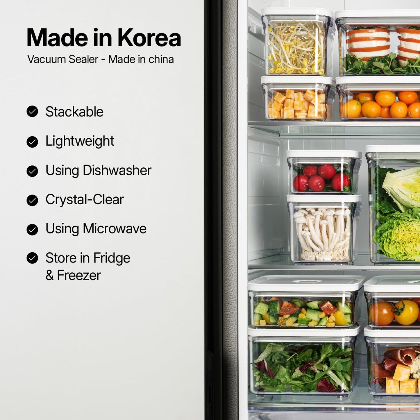 Premium Airtight Food Storage Containers, 2PC-SET(0.53qt), Smart One-Click Seal Lid, Patented Double Silicone Lining, 100% Leak Proof, BPA-FREE, Dishwasher, Freezer & Microwave Safe