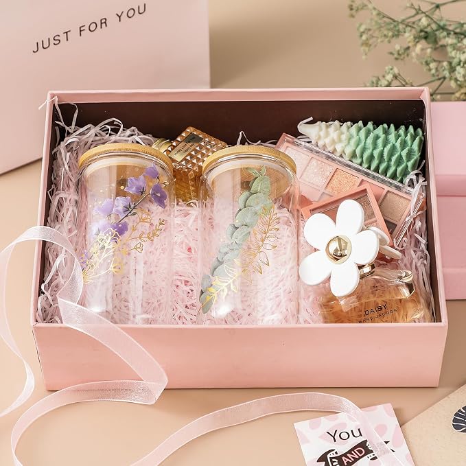 NETANY 1 Pack Glass Cups with Bamboo Lids and Straws 16 oz, Gifts - Image 3