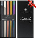 GLAMFIELDS Metal Chopsticks Reusable Chopsticks Dishwasher Safe Multipack by GLAMFIELDS