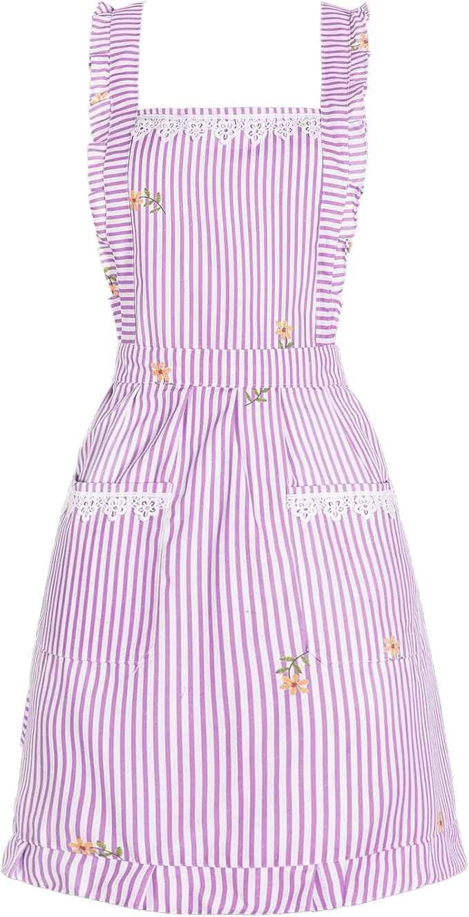 Funny Aprons for Women with Pockets, Kitchen Cooking Grilling Bbq Cute Chef by Aoomzoon