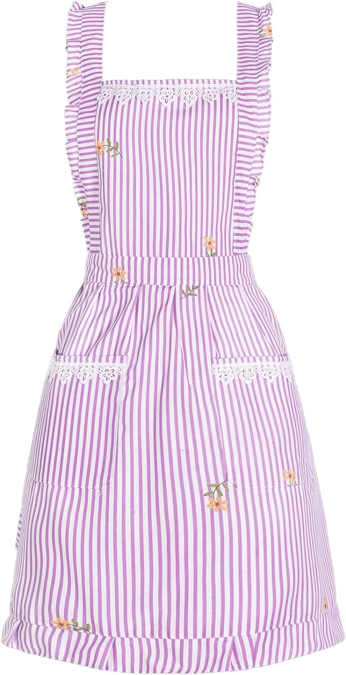 Funny Aprons for Women with Pockets, Kitchen Cooking Grilling Bbq Cute Chef by Aoomzoon