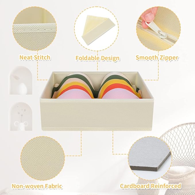 DIMJ Drawer Organizer Clothes, 24 Pack Dresser Organizer, Foldable Closet - Image 2