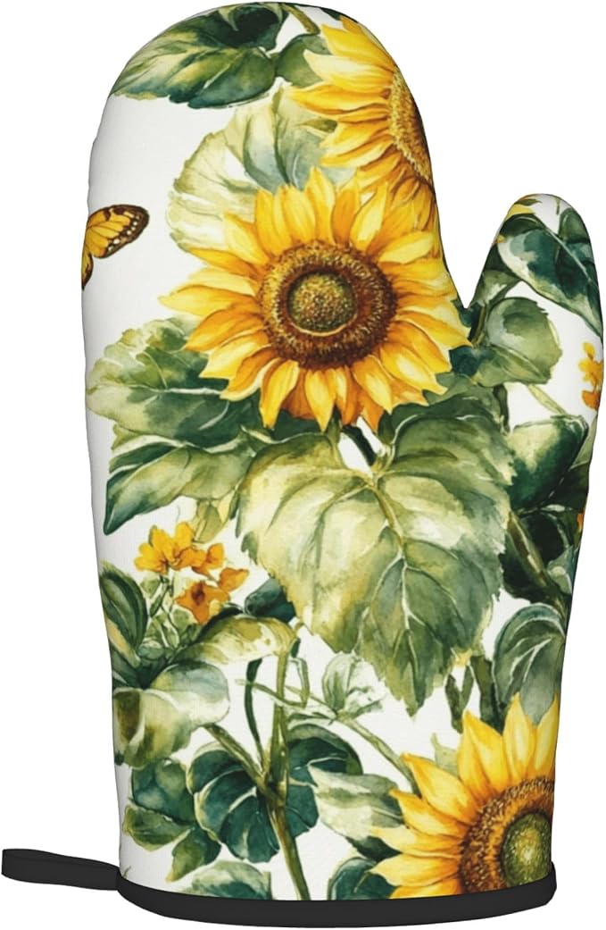 Sunflower Oven Mitts and Pot Holders Spring Summer Kitchen Accessories Set of 2 - Image 8