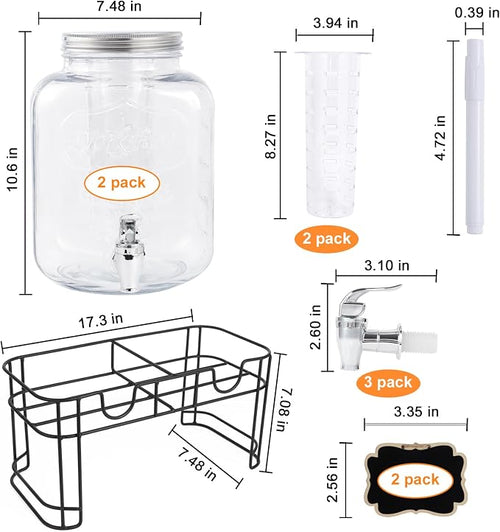 1.5 Gallon Glass Drink Dispensers - Image 2
