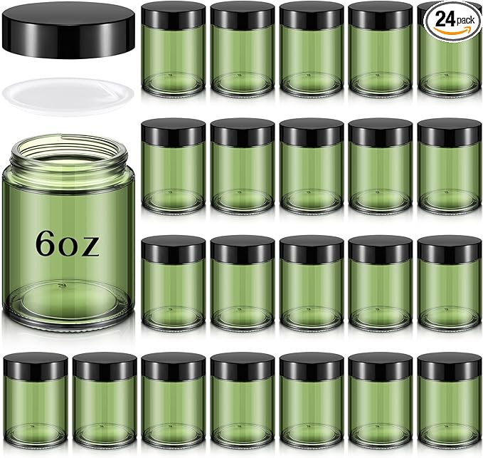 Domensi 24 Pcs Bulk 6oz Glass Jars by Domensi