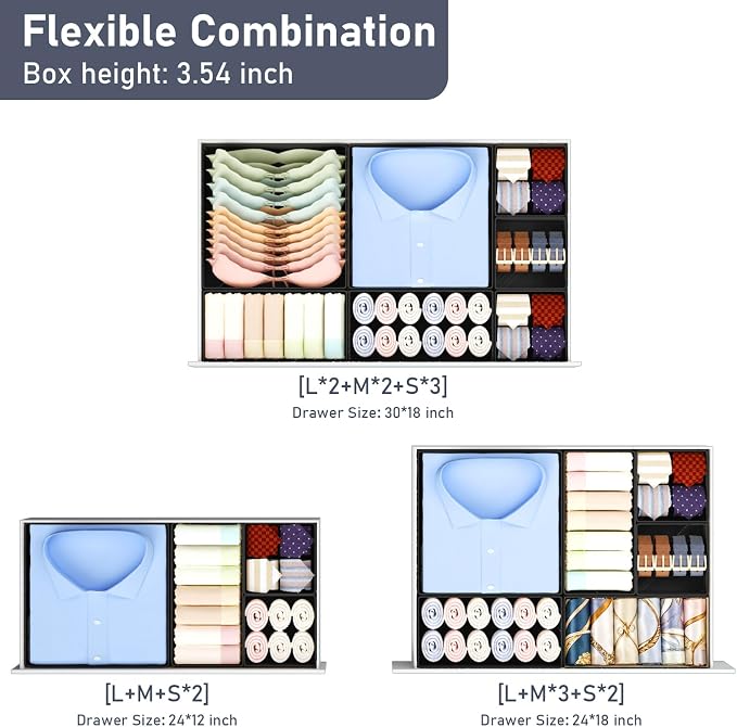 DIMJ Drawer Organizer Clothes 26 Pack - Image 4