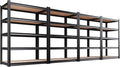 Set of 4 46" W Garage Shelving-2050 lbs 5 Tier Storage Shelves, Adjustable by Unknown