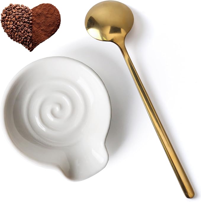 Coffee Spoon Rest for Coffe Bar Accessories, Ceramic Spoon Holder for Coffee by Unknown