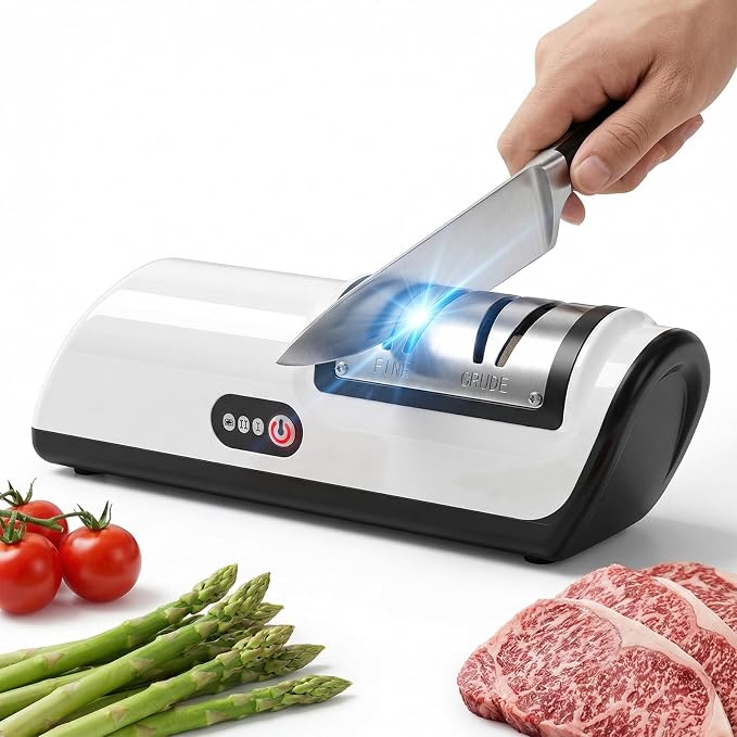 Professional Kitchen Knife Sharpener, Cordless Electric 2-Stage Precision System by Unknown