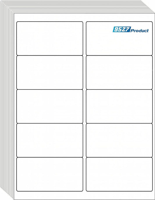 9527 Product 10 UP Sticker Labels,2x4 inches FBA Shipping Address Labels for Laser/Ink Jet Printer,Total 5000 Labels