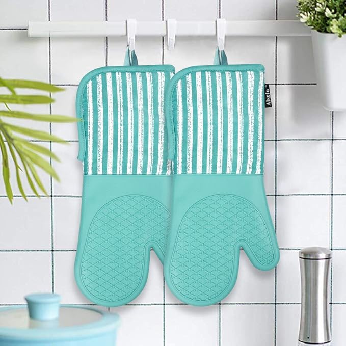 Alselo Silicone Oven Mitts Heat Resistant 932℉ - Image 7