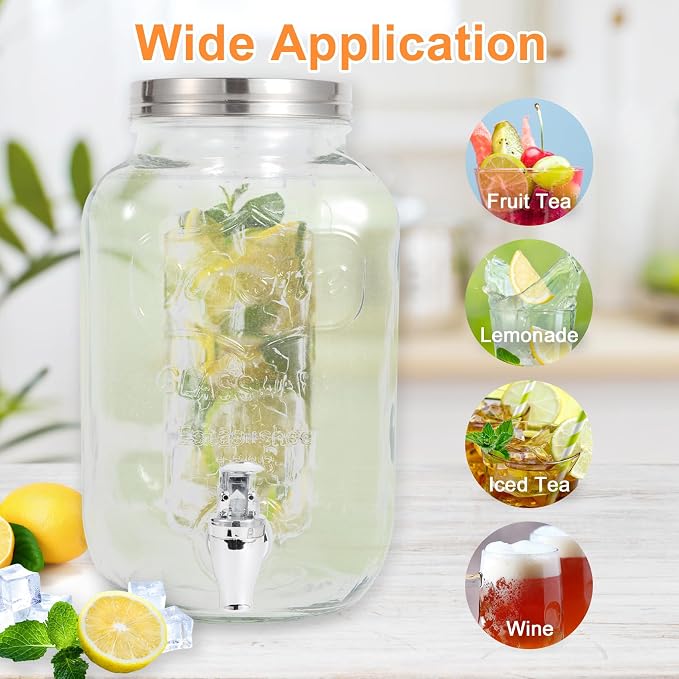 1 Gallon Glass Drink Dispensers - Image 6