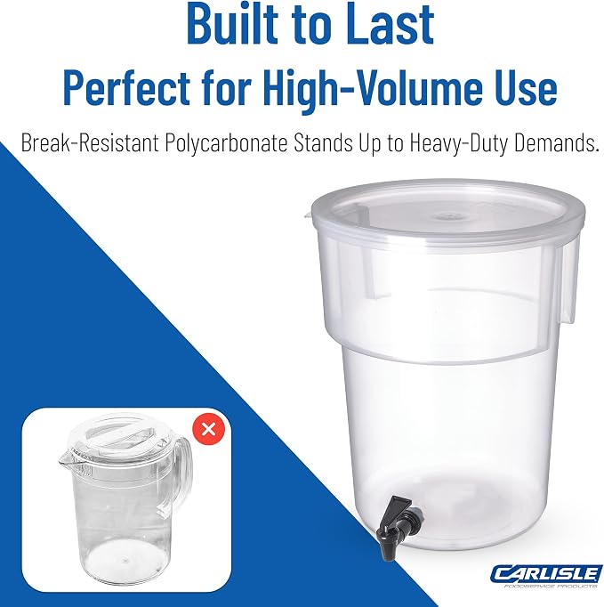 Carlisle FoodService Products Round Beverage Dispenser Drink Dispenser - Image 6