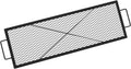 onlyfire Rectangle X-Marks Fire Pit Cooking Grate, Campfire Grill Grate with Handles Heavy Duty Steel BBQ Grill for Outdoor, 44-Inch