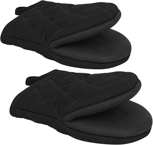1 Pair Short Oven Mitts by Qulable