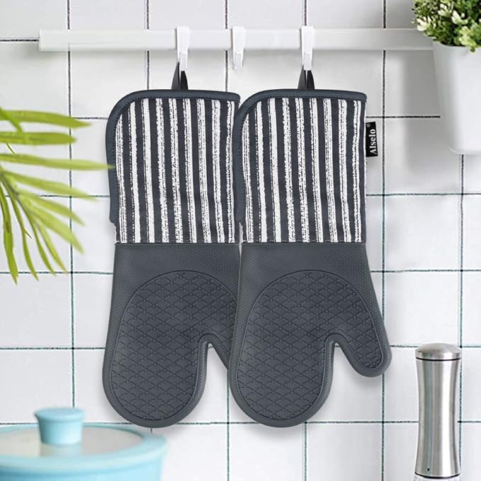 Alselo Silicone Oven Mitts Heat Resistant 932℉ - Image 7