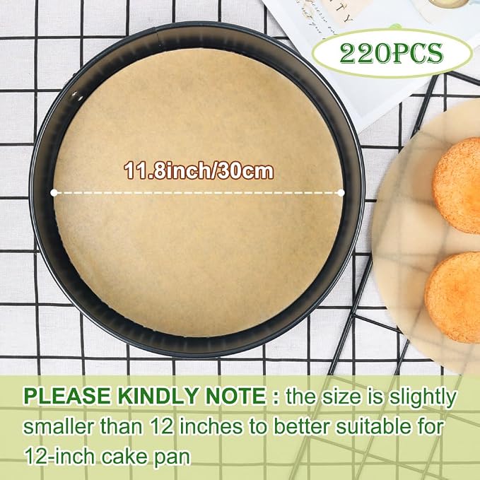 BOYAN 12 Inch Parchment Paper Rounds, Non Stick Parchment Paper - Image 2