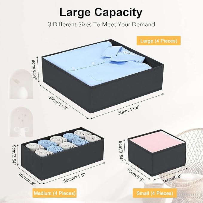 DIMJ Drawer Organizer Clothes 6 Pack - Image 2