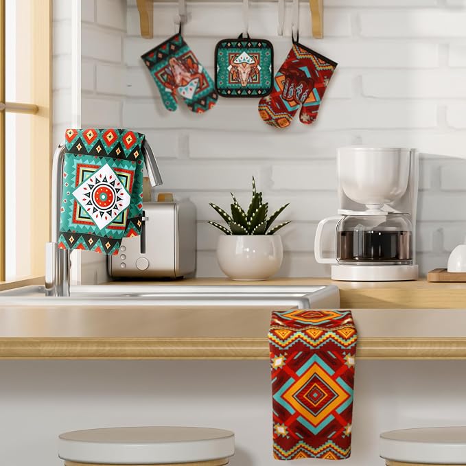 Jingmore 6 Pcs Kitchen Decor Set Accessorie Farmhouse Kitchen Towels Pot - Image 6