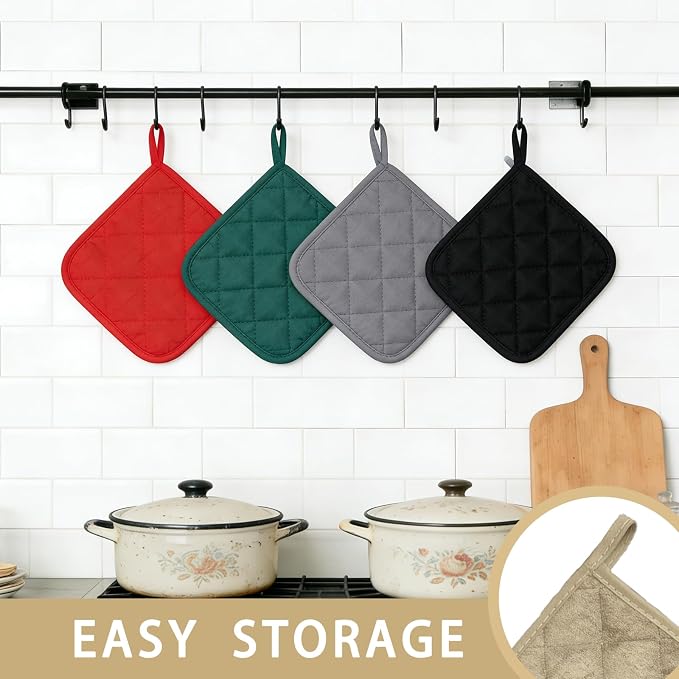 4 Pack Pot Holders for Kitchen Clearance Oven Potholders Sets for Kitchens Hot - Image 2