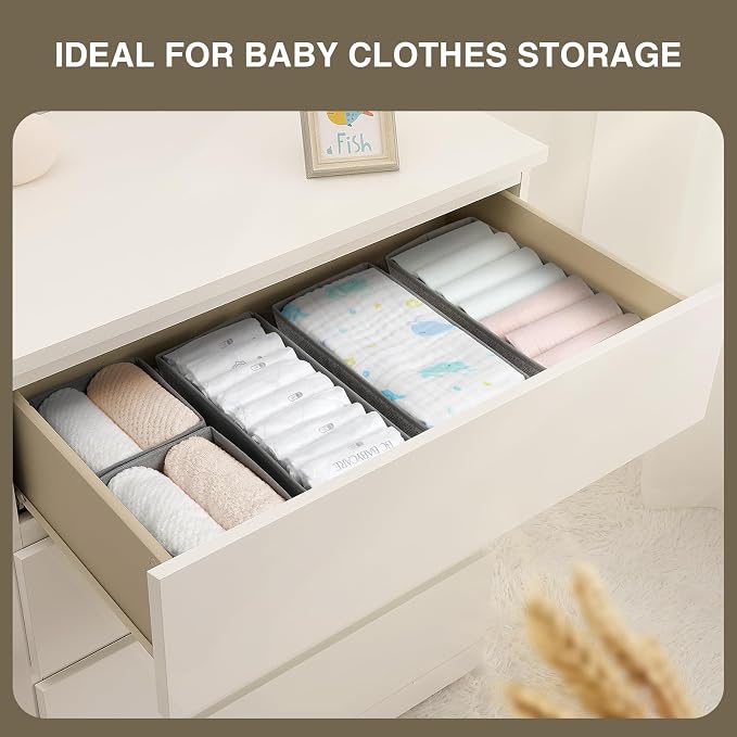 DIMJ Drawer Organizer Clothes, Dresser Organizer - Image 3