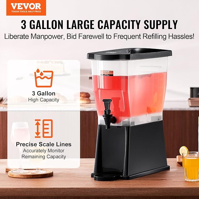 VEVOR Beverage Dispenser, 3 Gallon Drink Dispenser - Image 2