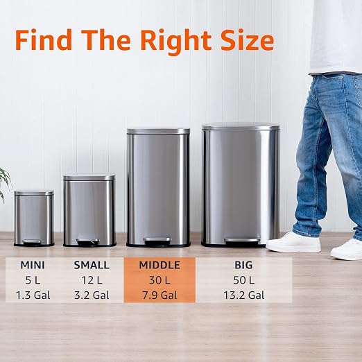 Amazon Basics Smudge Resistant Rectangular Trash Can - Image 4