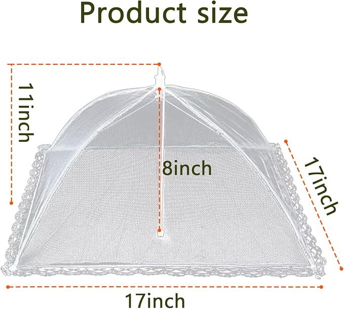 5 PACK Food Covers for Outside Mesh, Picnic Essentials - Image 3