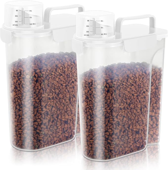 LEAWALK 5Lbs Airtight Cat Dog Food Storage Container by LEAWALK