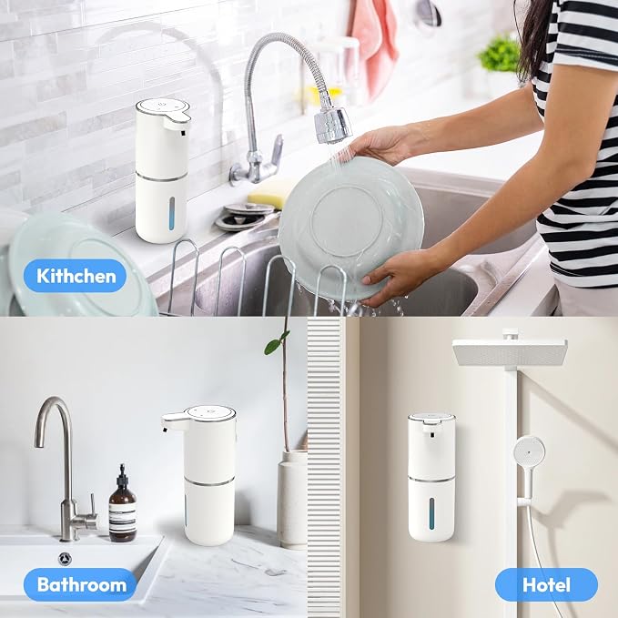 Automatic Soap Dispenser Touchless, Liquid Hand Soap Dispenser 12.8oz USB - Image 9