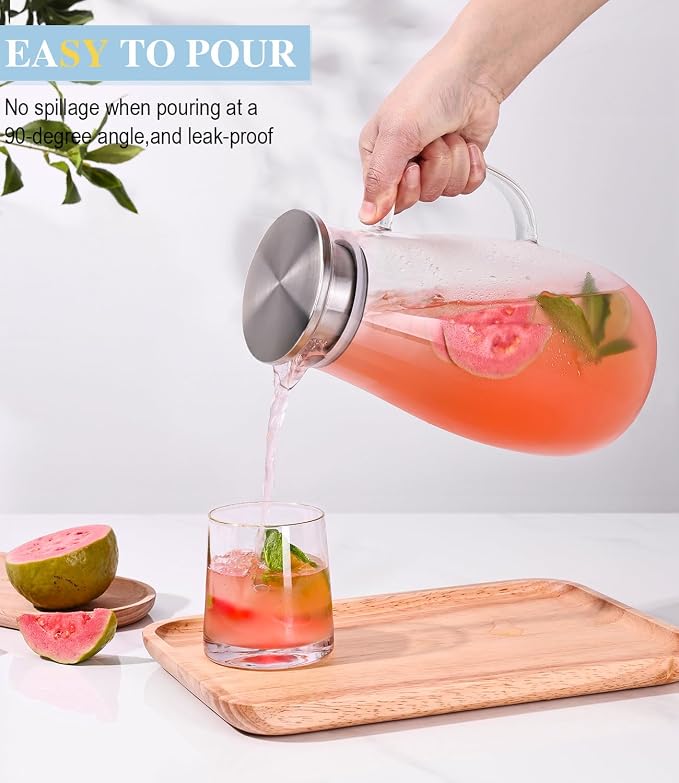 Glass Pitcher, Glass Water Pitcher - Image 3