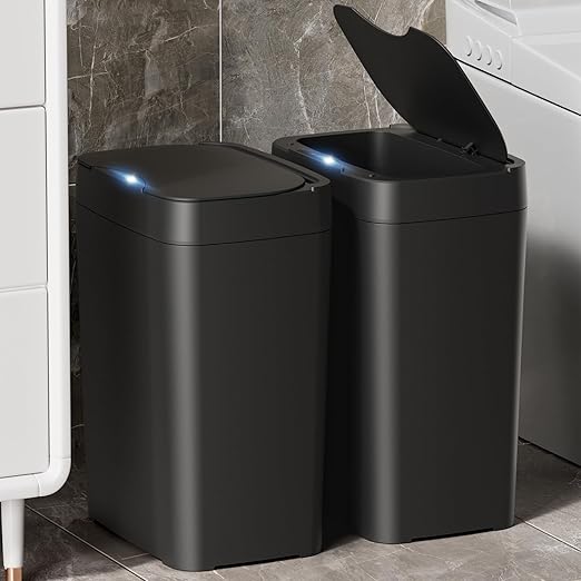Vanpopubs 2 Pack 2.7 Gal Bathroom Trash Can by VANPOPUBS